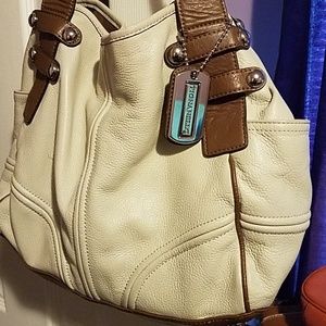 Cream and Brown Handbag